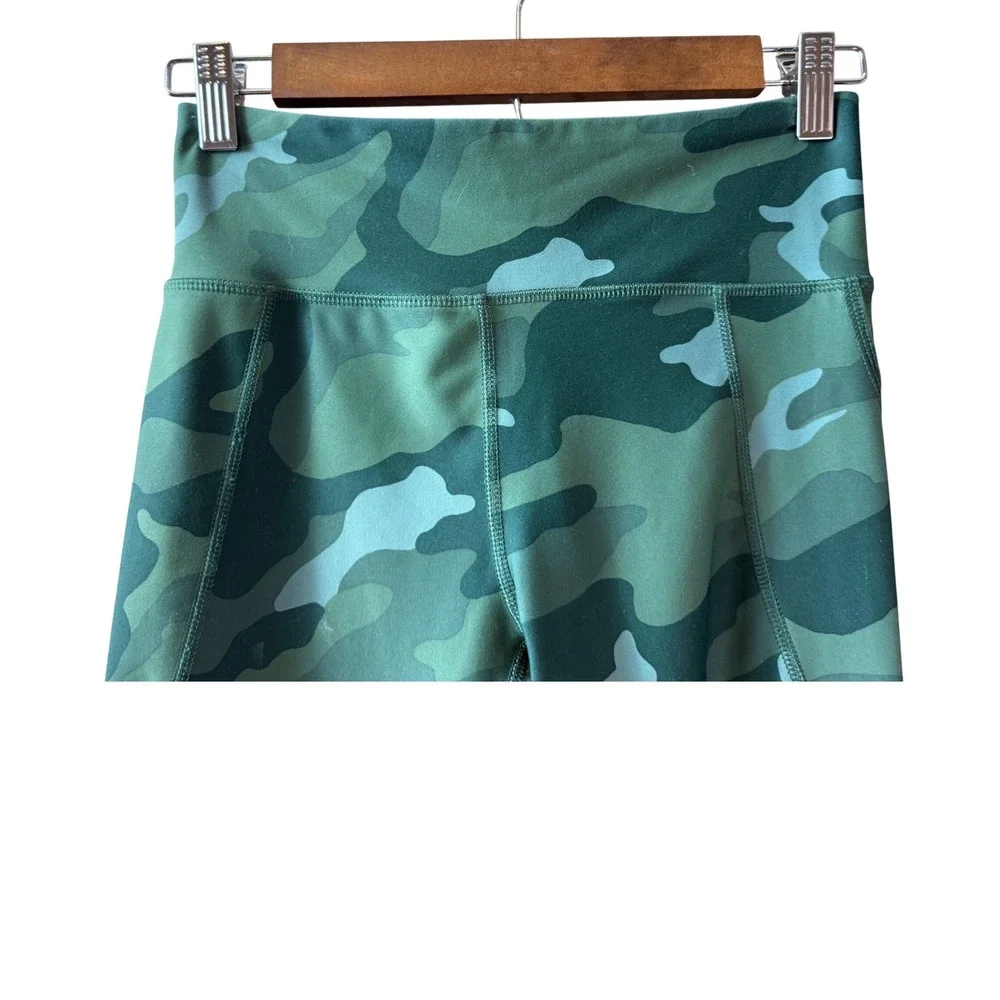 Old Navy Active Powersoft‎ Girls XL 14-16 Green Camo High Rise Leggings
